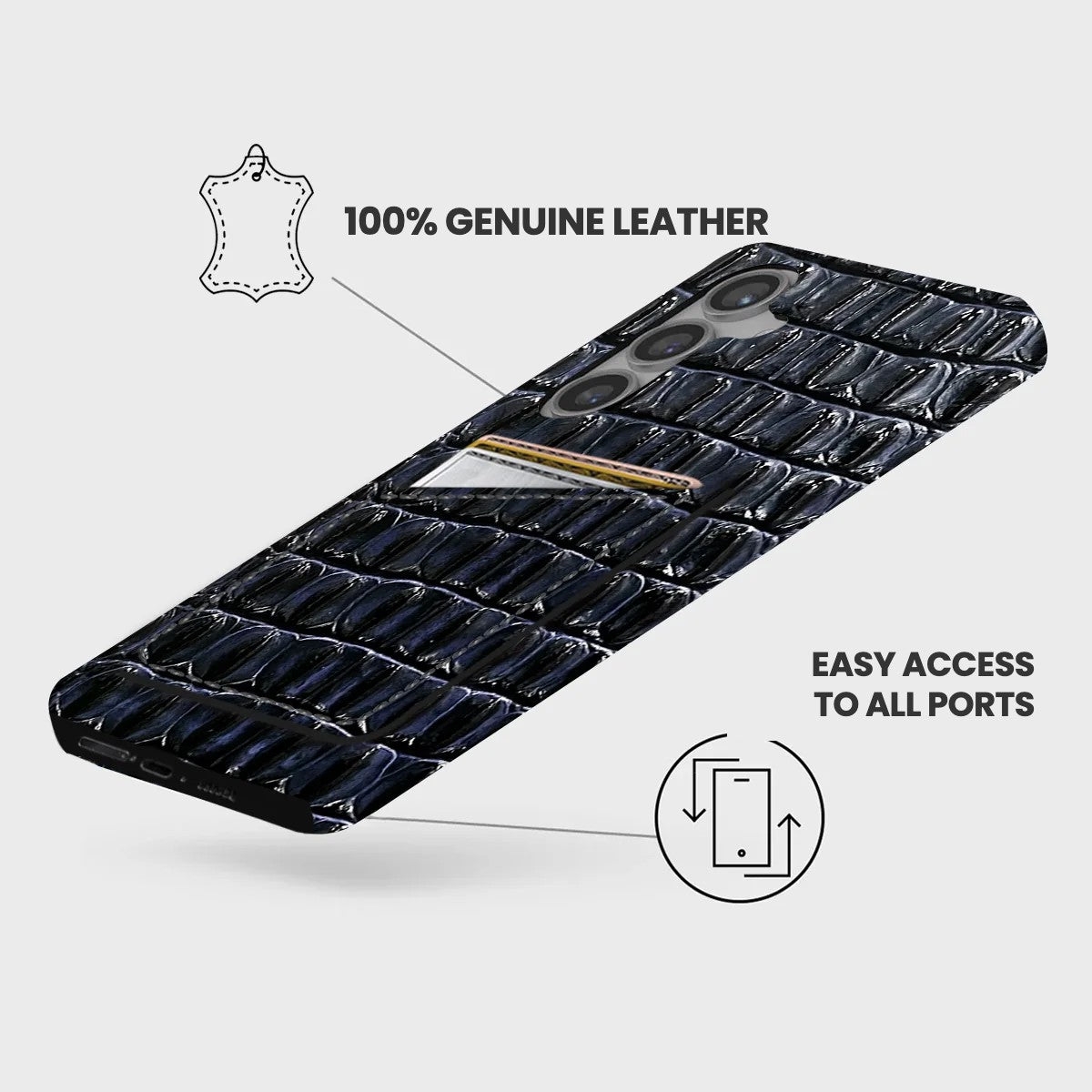 Galaxy S24 Plus Leather Case — Titan Cardholder