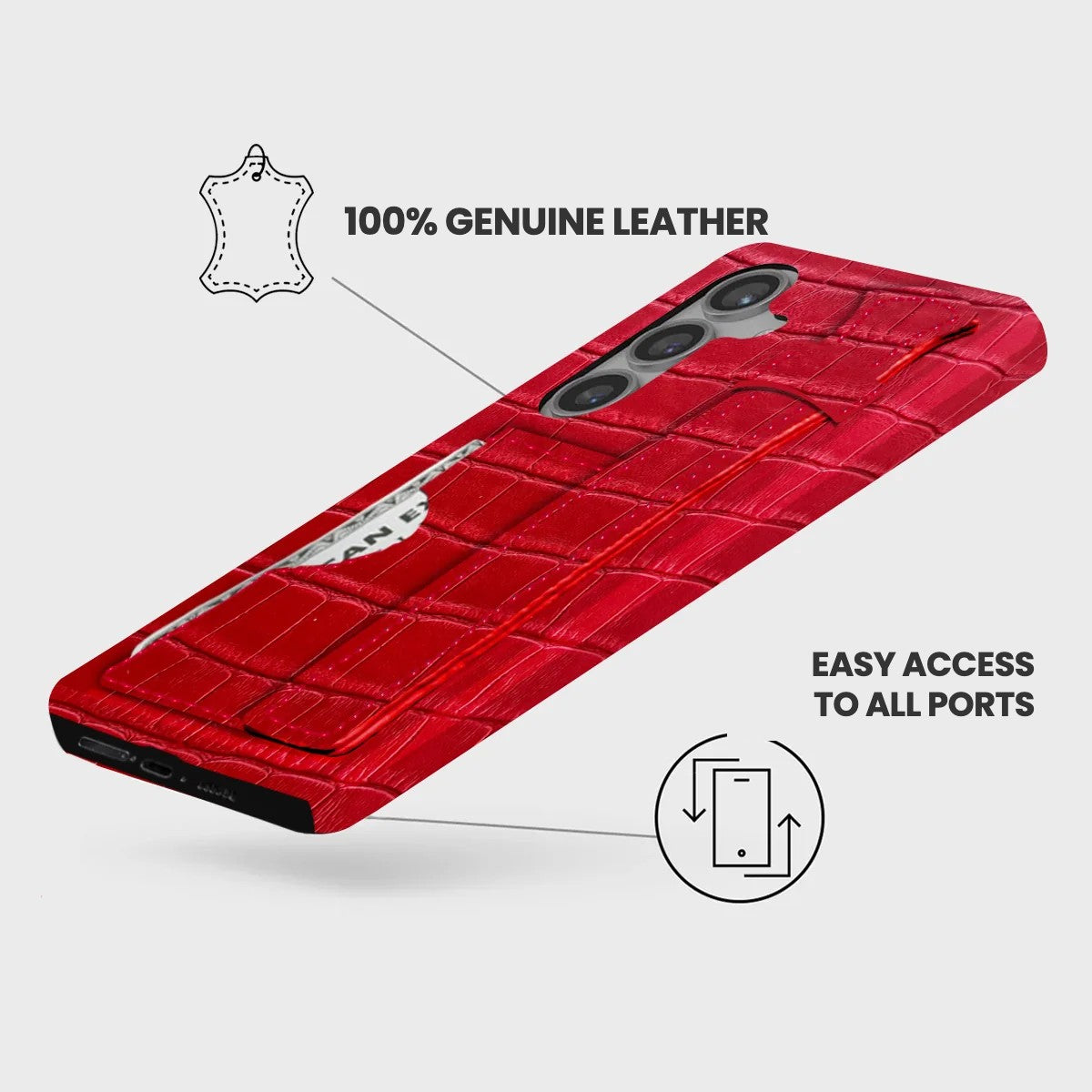 Galaxy S24 Plus Leather Case — Vega Handle Cardholder