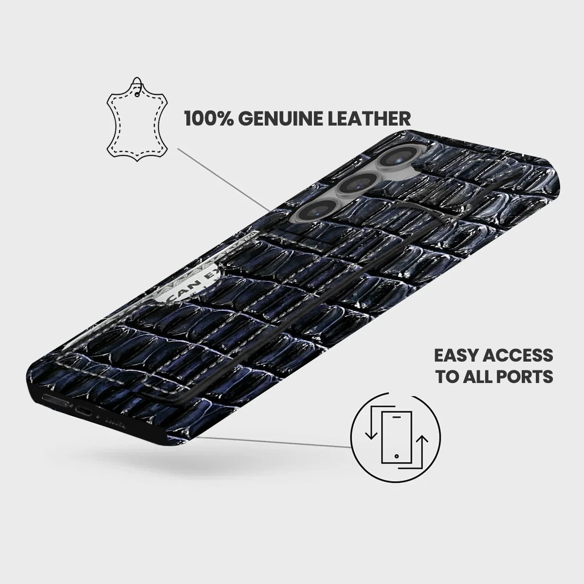 Galaxy S24 Leather Case — Titan Handle Cardholder