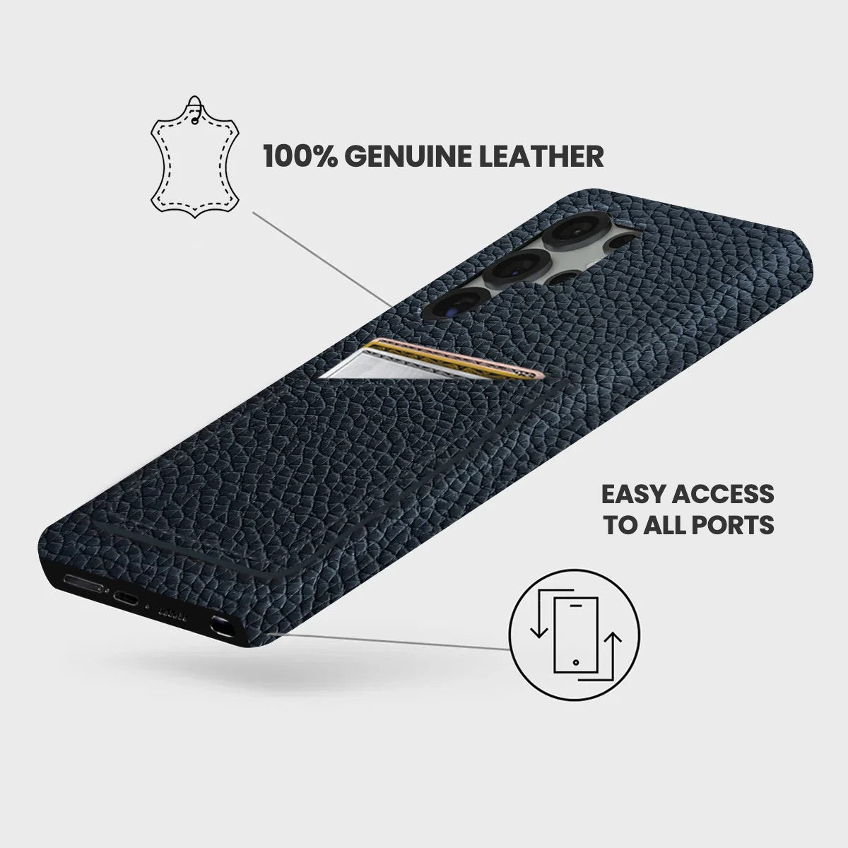 Galaxy S24 Ultra Leather Case — Ashe Cardholder