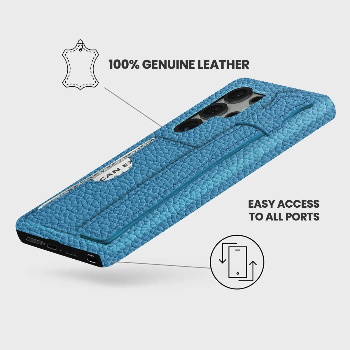 Galaxy S24 Ultra Leather Case — Ashe Handle Cardholder