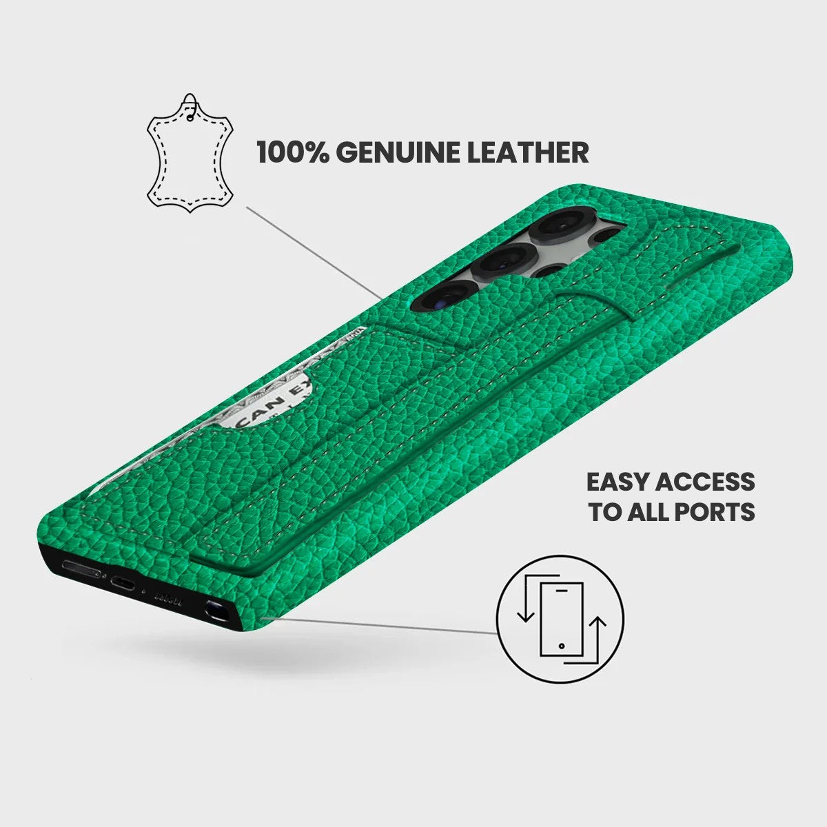 Galaxy S24 Ultra Leather Case — Ashe Handle Cardholder