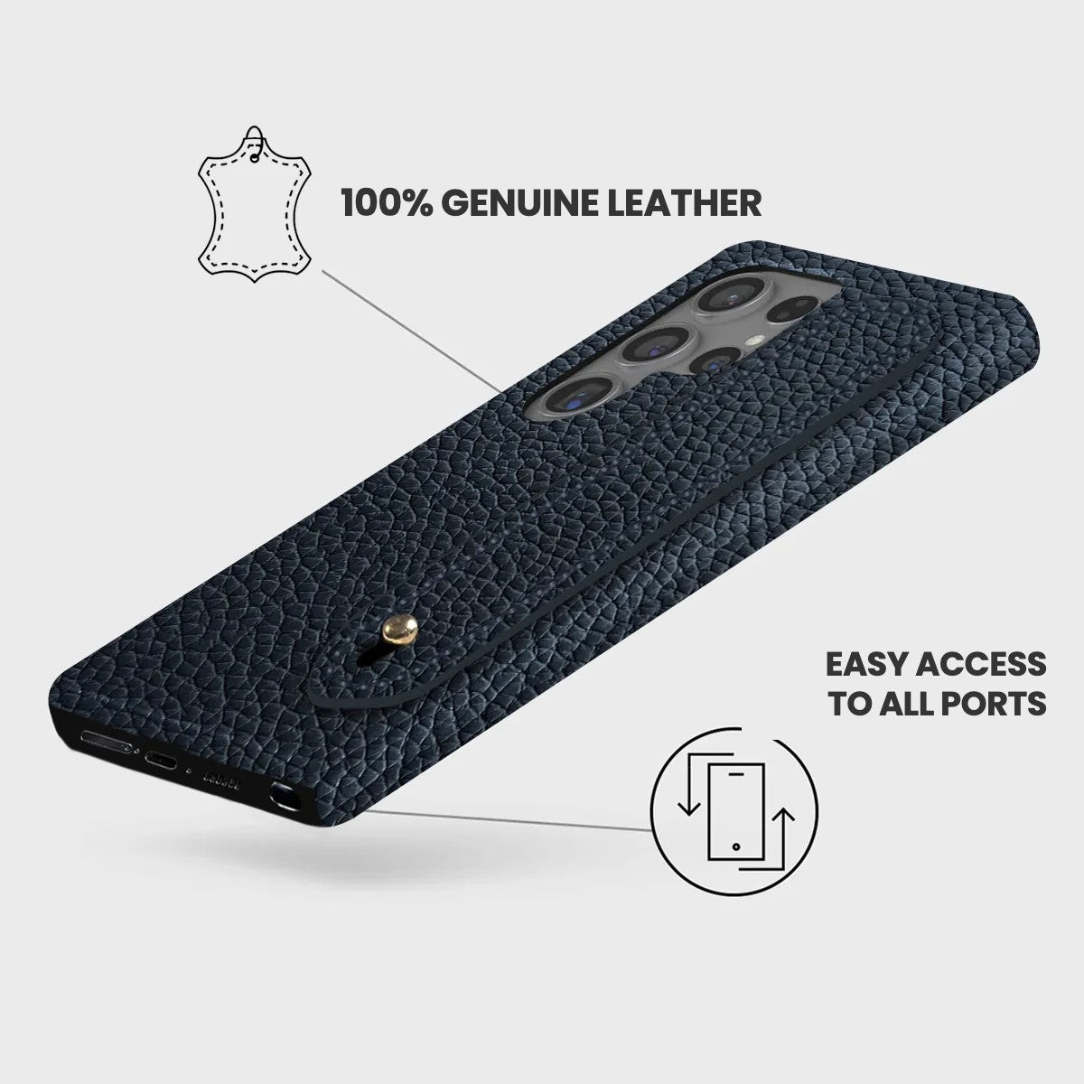 Galaxy S24 Ultra Leather Case — Ashe Handle