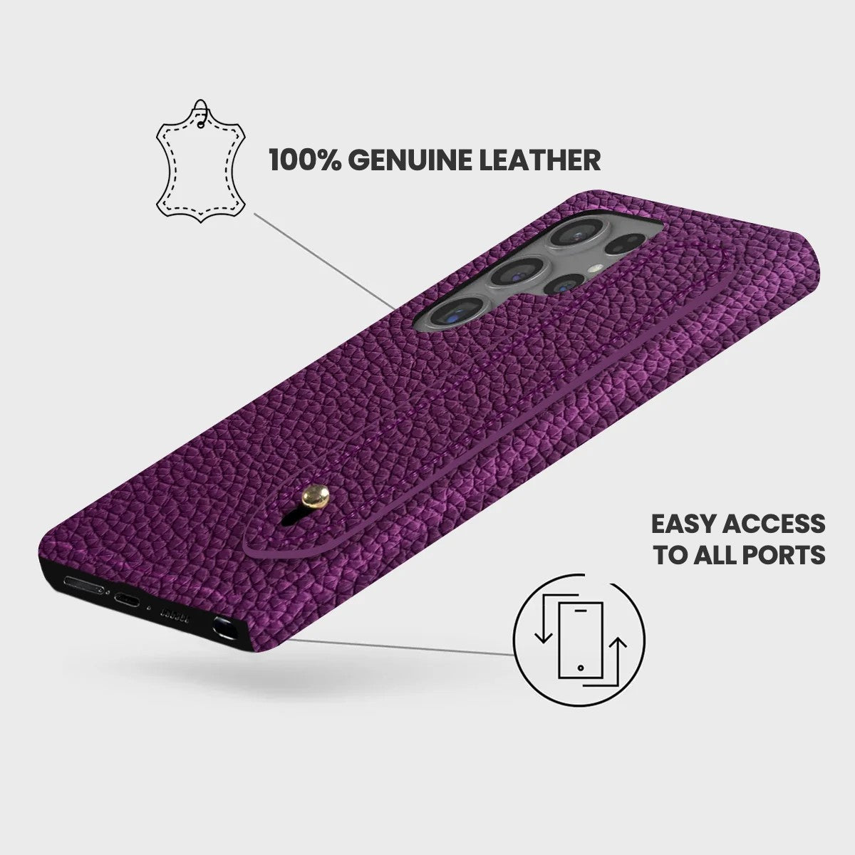 Galaxy S24 Ultra Leather Case — Ashe Handle