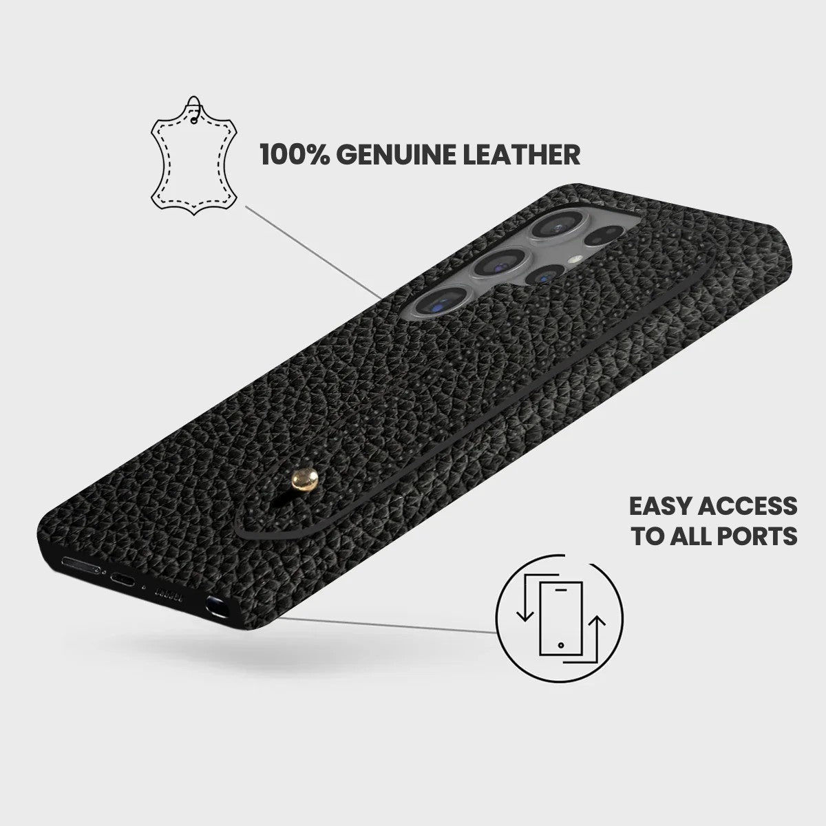 Galaxy S24 Ultra Leather Case — Ashe Handle