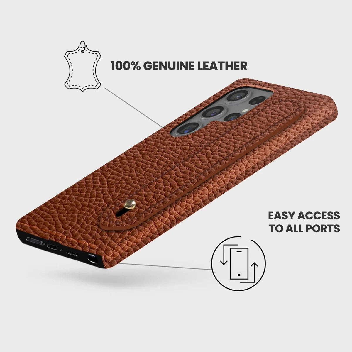 Galaxy S24 Ultra Leather Case — Ashe Handle