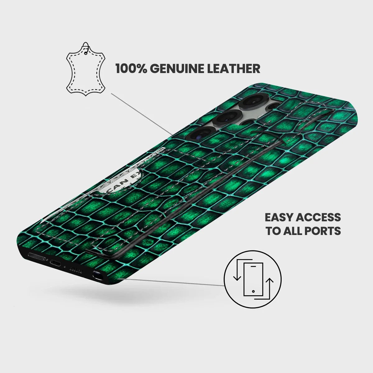 Galaxy S24 Ultra Leather Case — Lusso Handle Cardholder