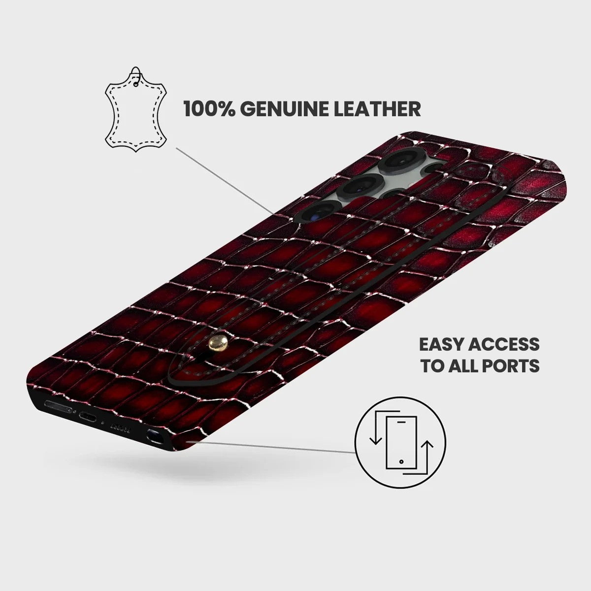 Galaxy S24 Ultra Leather Case — Lusso Handle