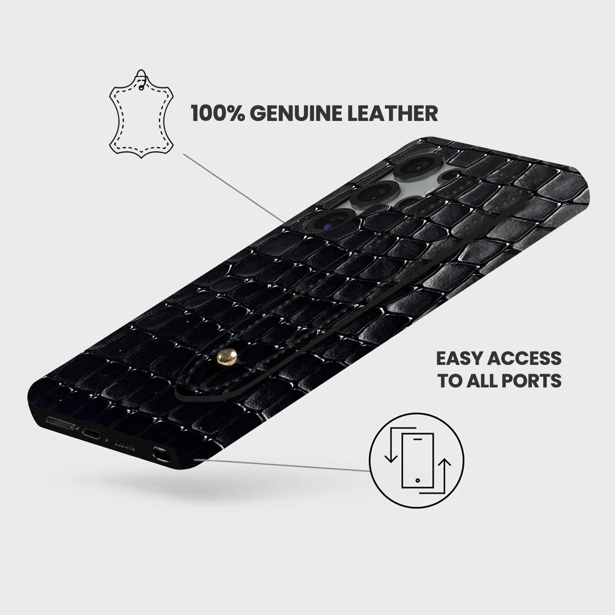 Galaxy S24 Ultra Leather Case — Lusso Handle