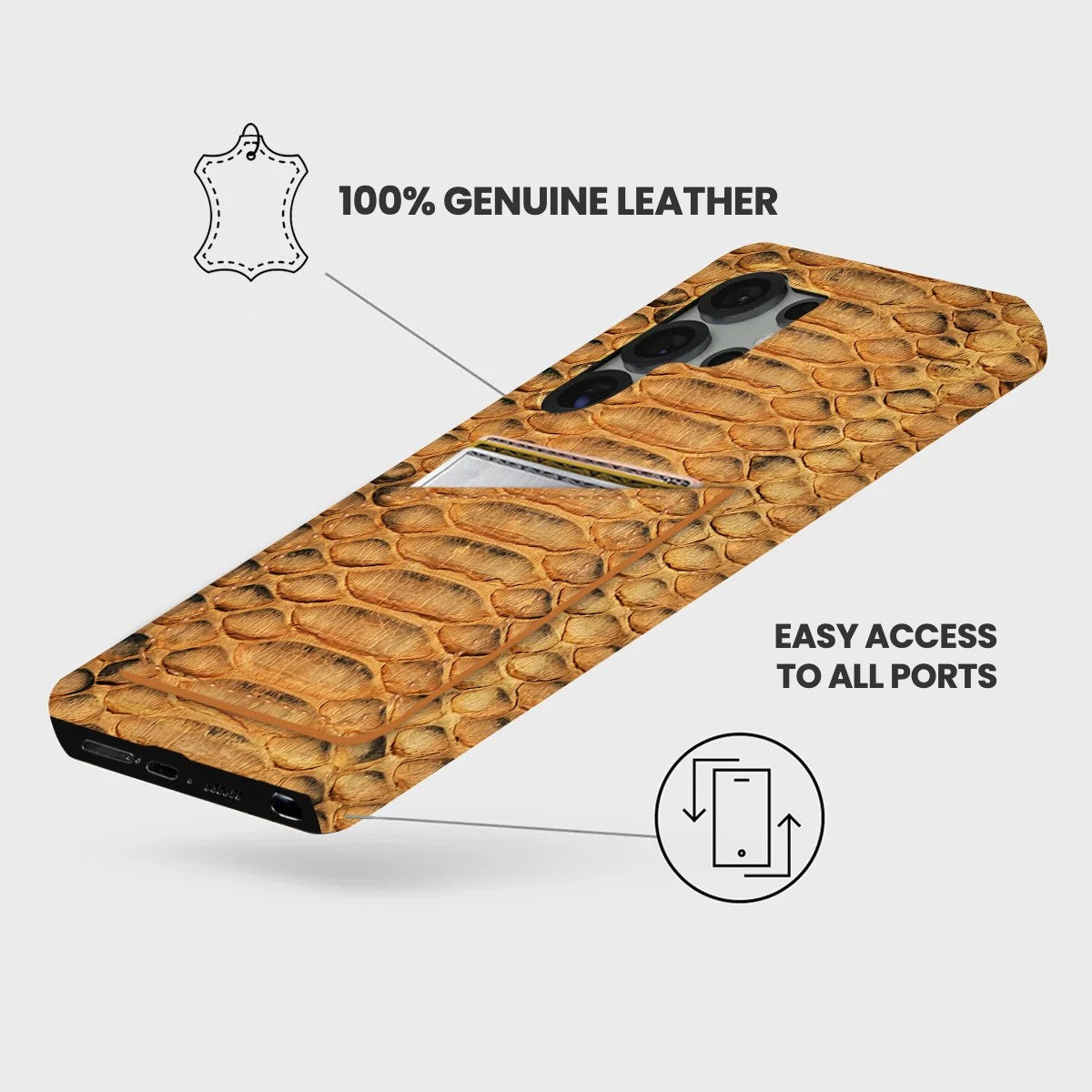 Galaxy S24 Ultra Leather Case — Piton Cardholder