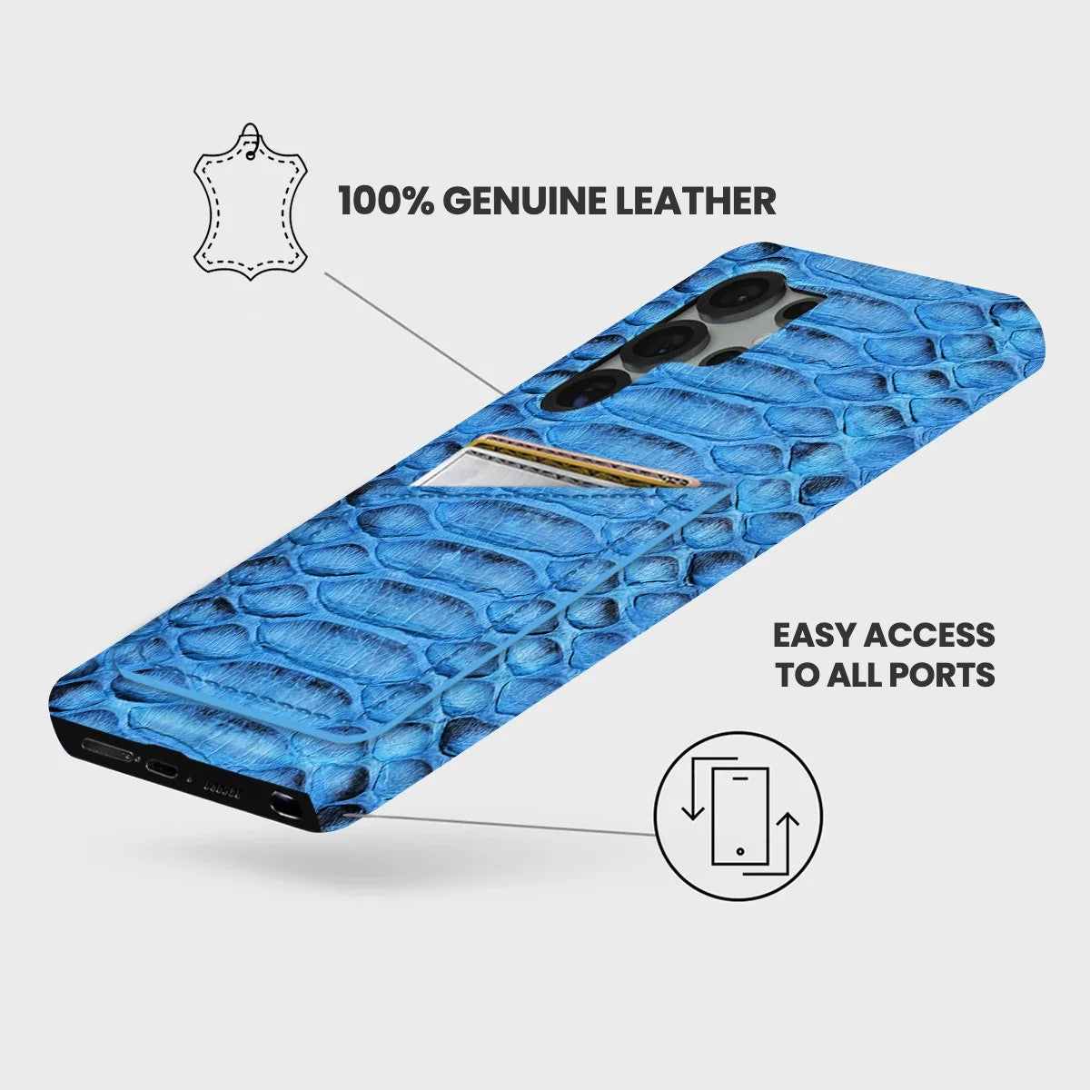 Galaxy S24 Ultra Leather Case — Piton Cardholder