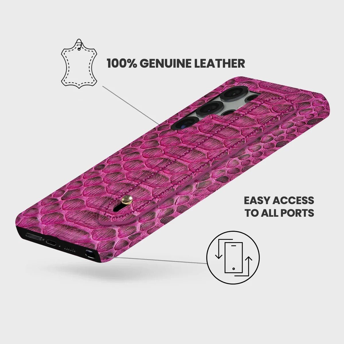 Galaxy S24 Ultra Leather Case — Piton Handle