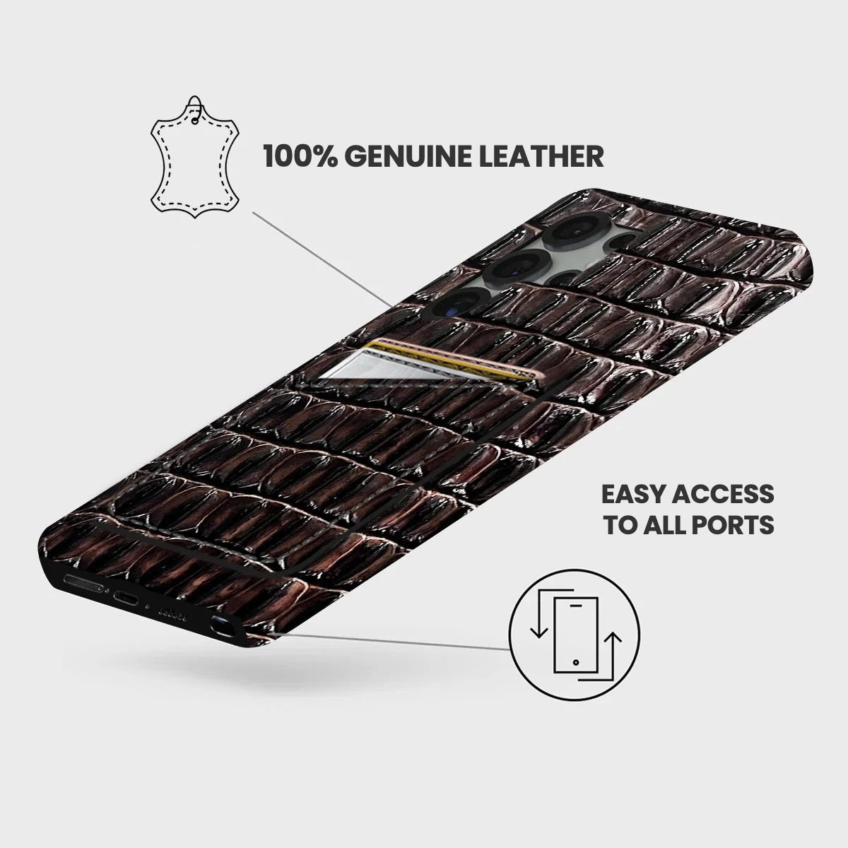 Galaxy S24 Ultra Leather Case — Titan Cardholder