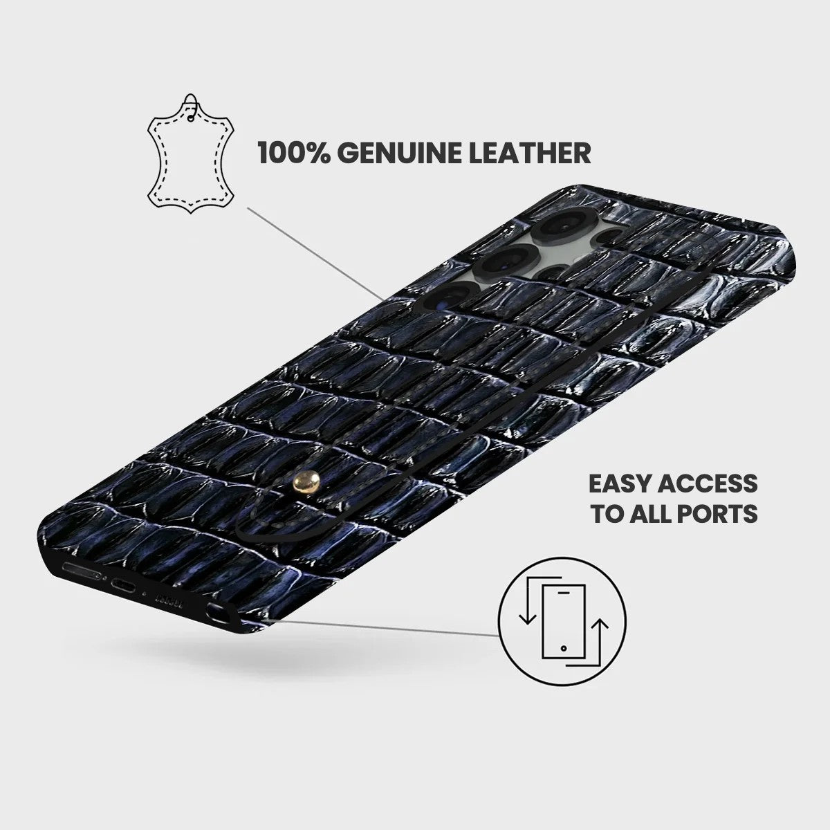 Galaxy S24 Ultra Leather Case — Titan Handle