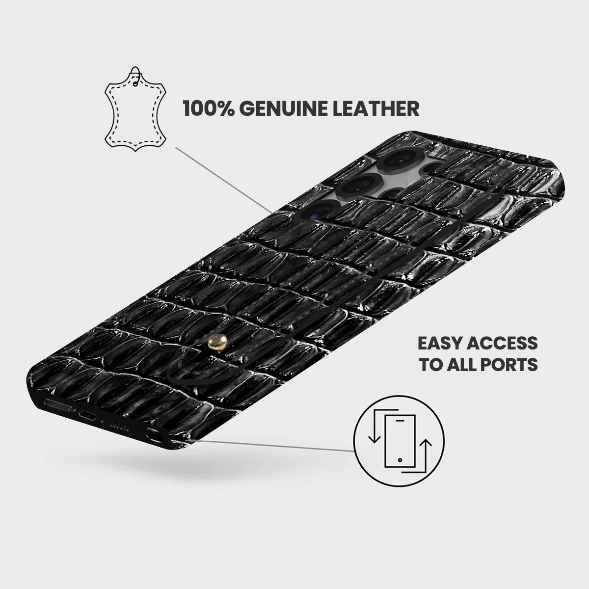 Galaxy S24 Ultra Leather Case — Titan Handle