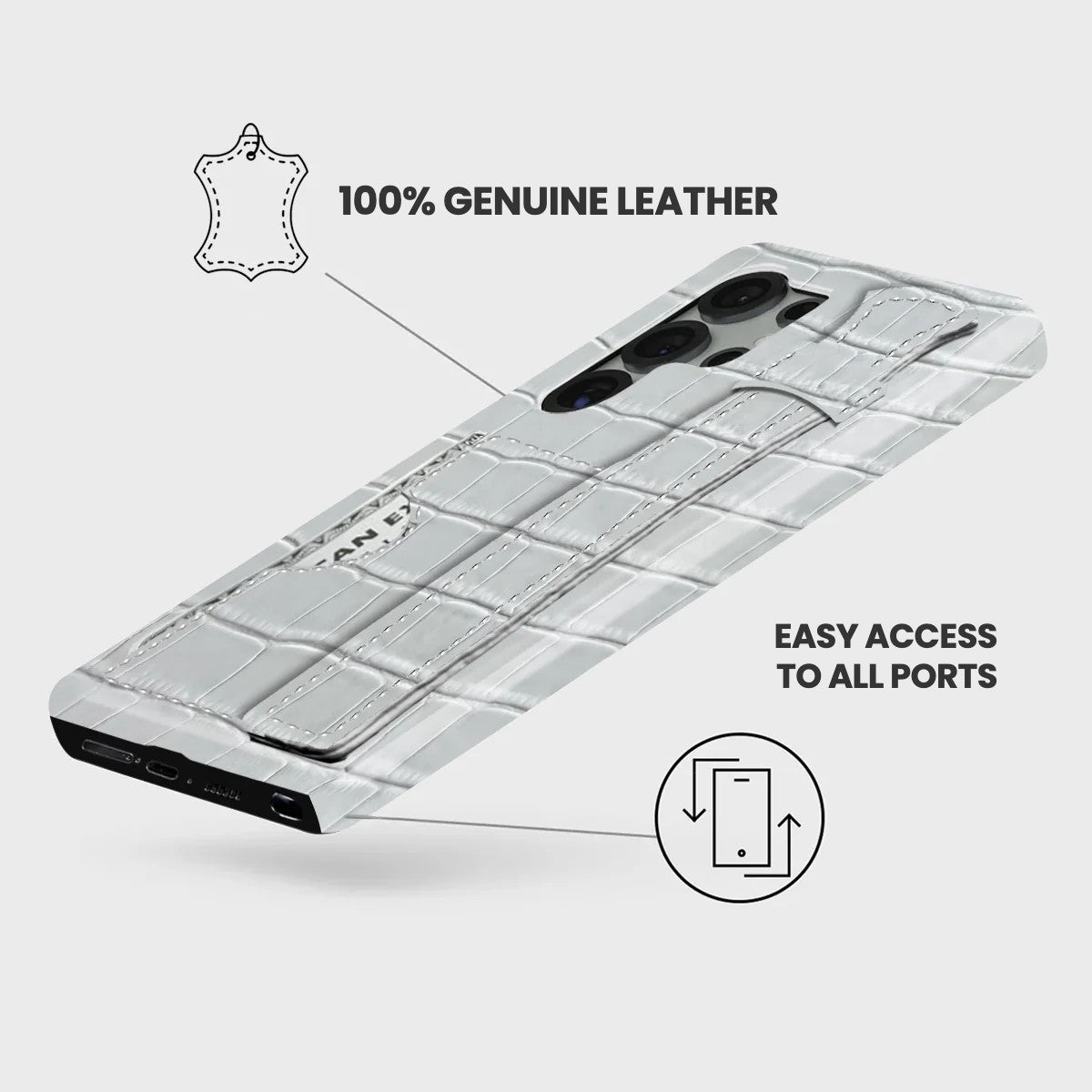 Galaxy S24 Ultra Leather Case — Vega Handle Cardholder