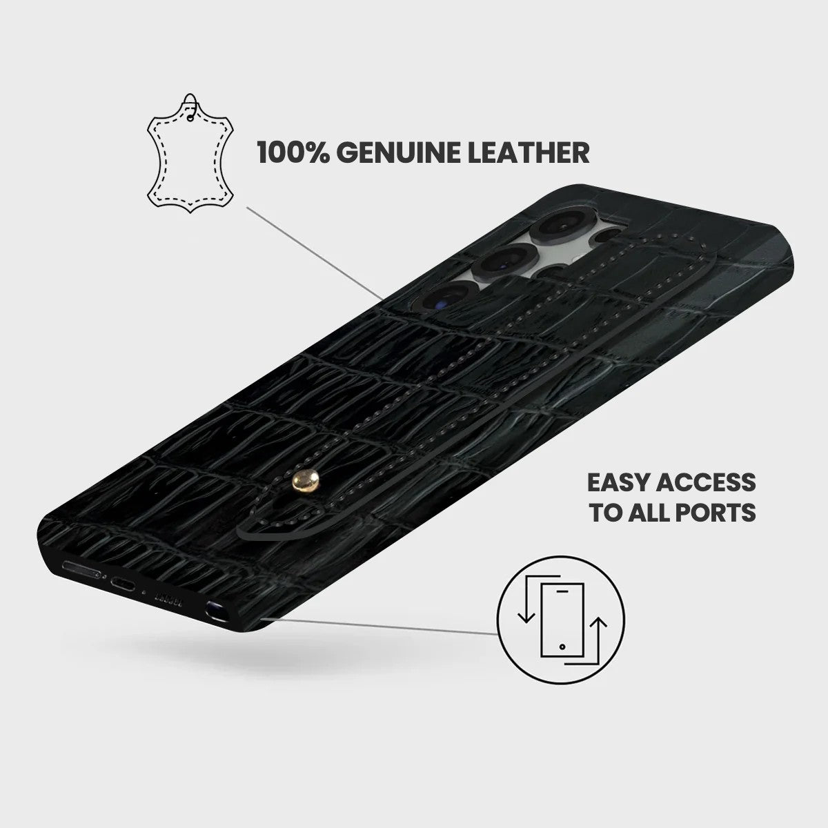 Galaxy S24 Ultra Leather Case — Vega Handle