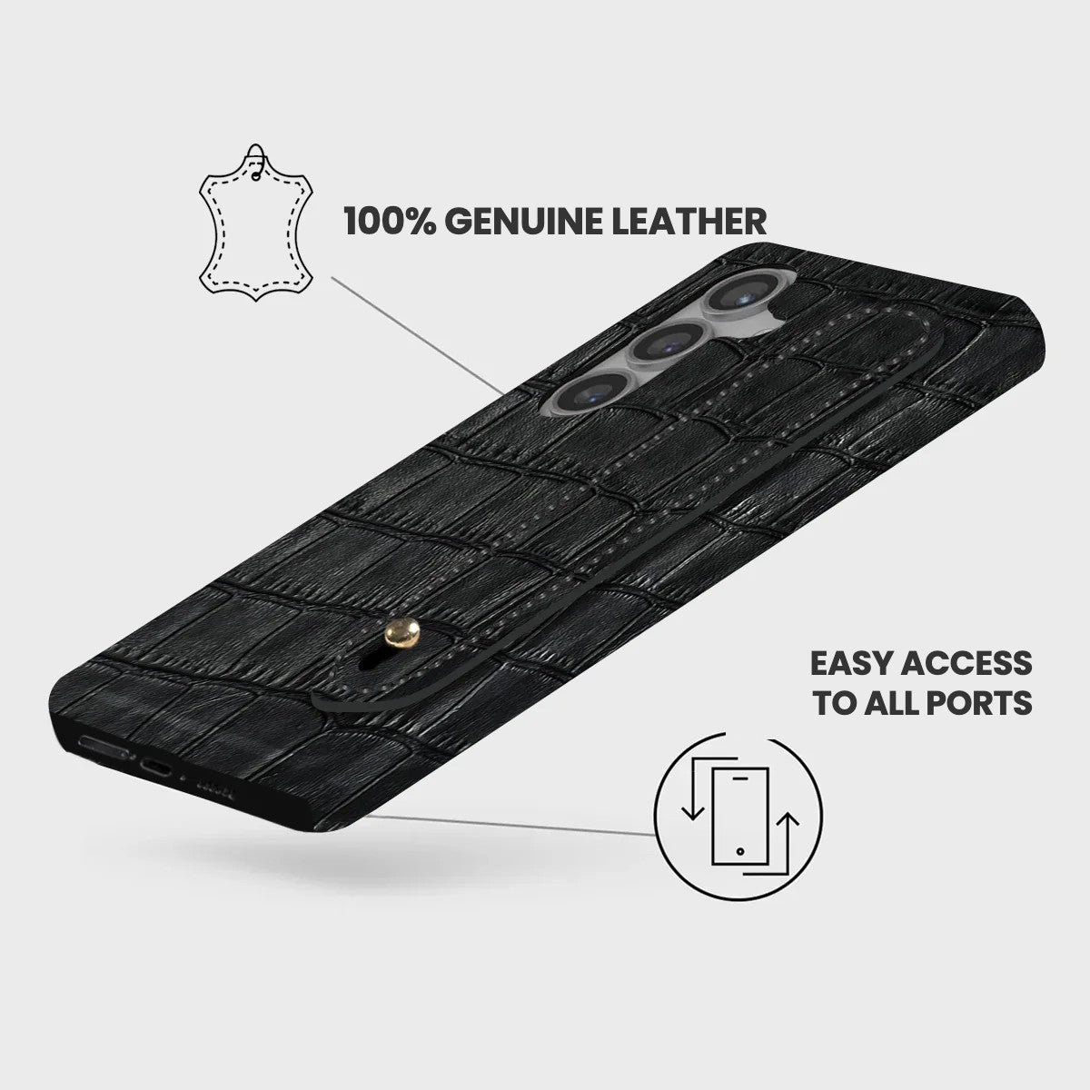 Galaxy S24 Leather Case — Vega Handle