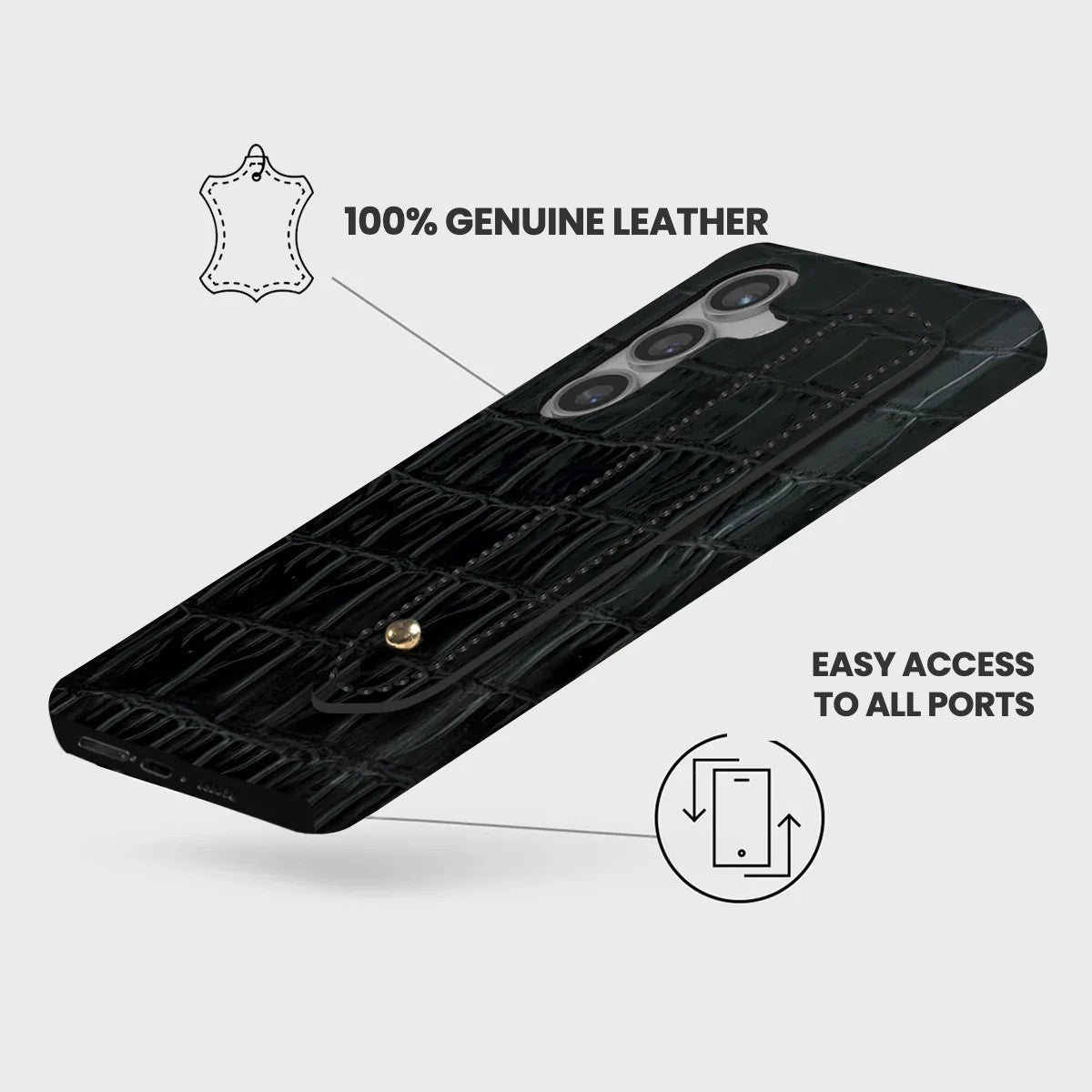 Galaxy S24 Leather Case — Vega Handle