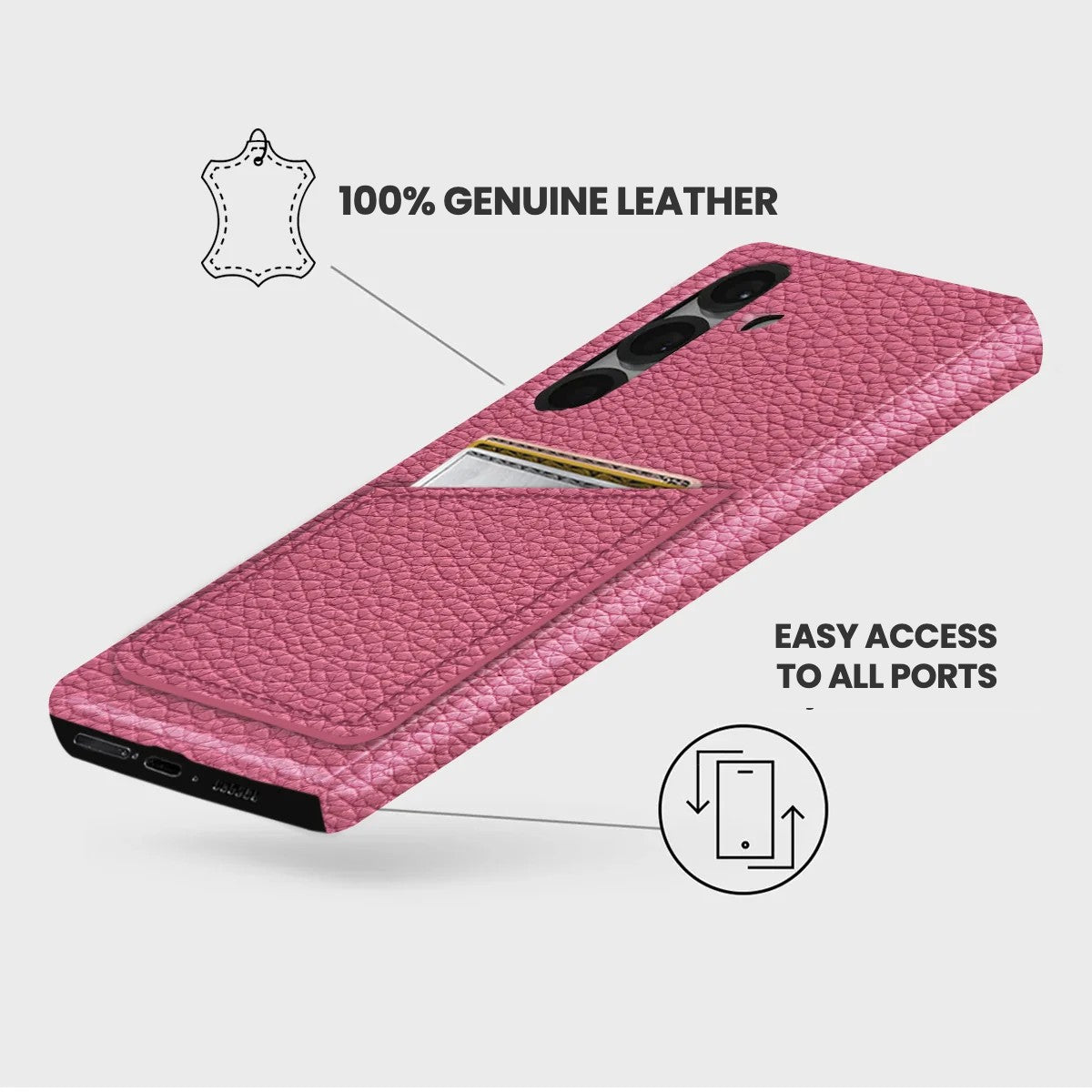 Galaxy S25 Leather Case — Ashe Cardholder