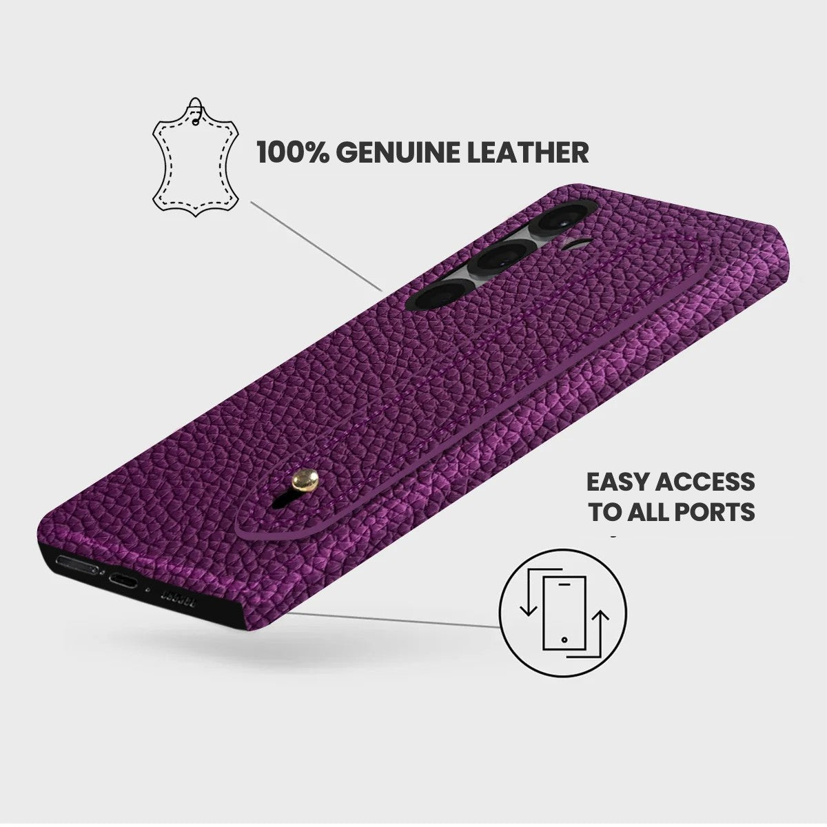 Galaxy S25 Leather Case — Ashe Handle