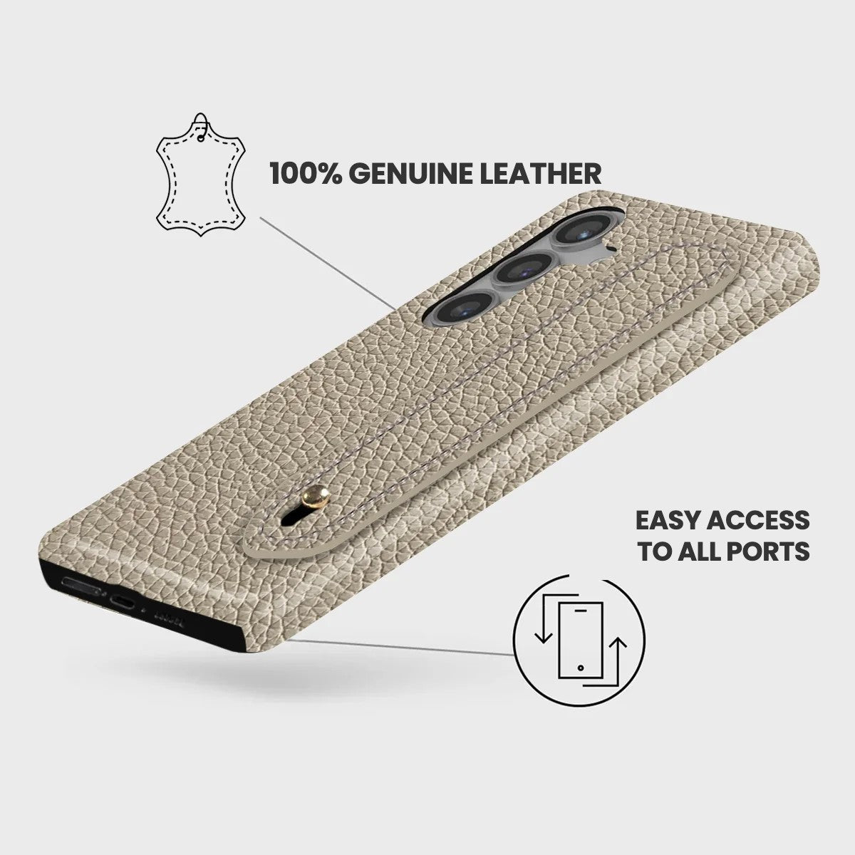 Galaxy S25 FE Leather Case — Ashe Handle