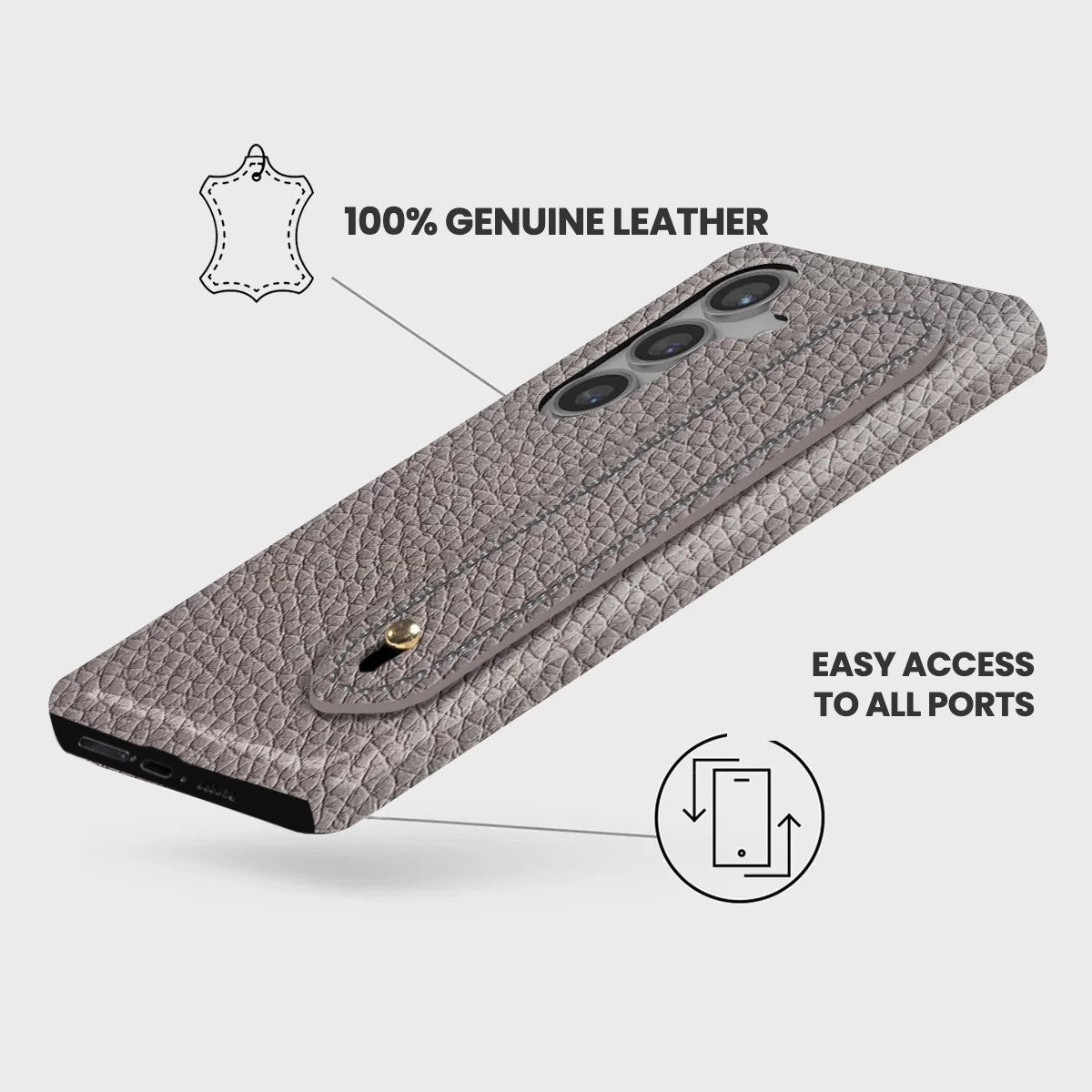 Galaxy S25 FE Leather Case — Ashe Handle
