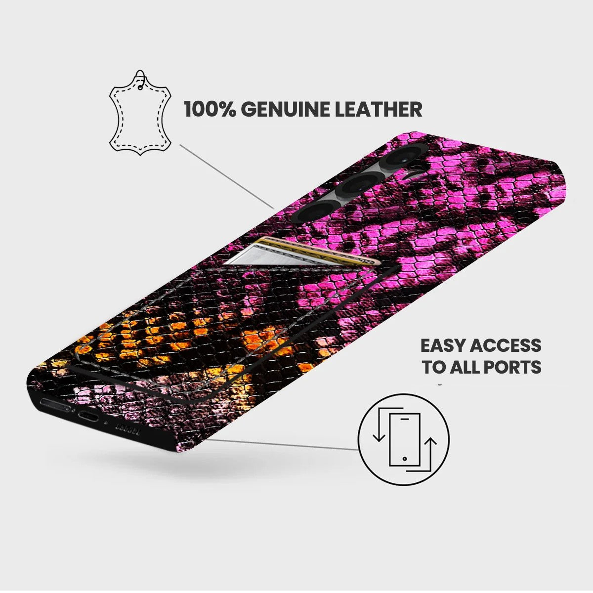 Galaxy S25 FE Leather Case — Elise Cardholder