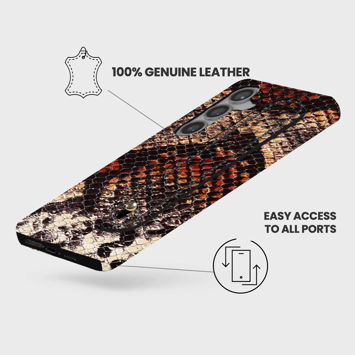Galaxy S25 FE Leather Case — Elise Handle