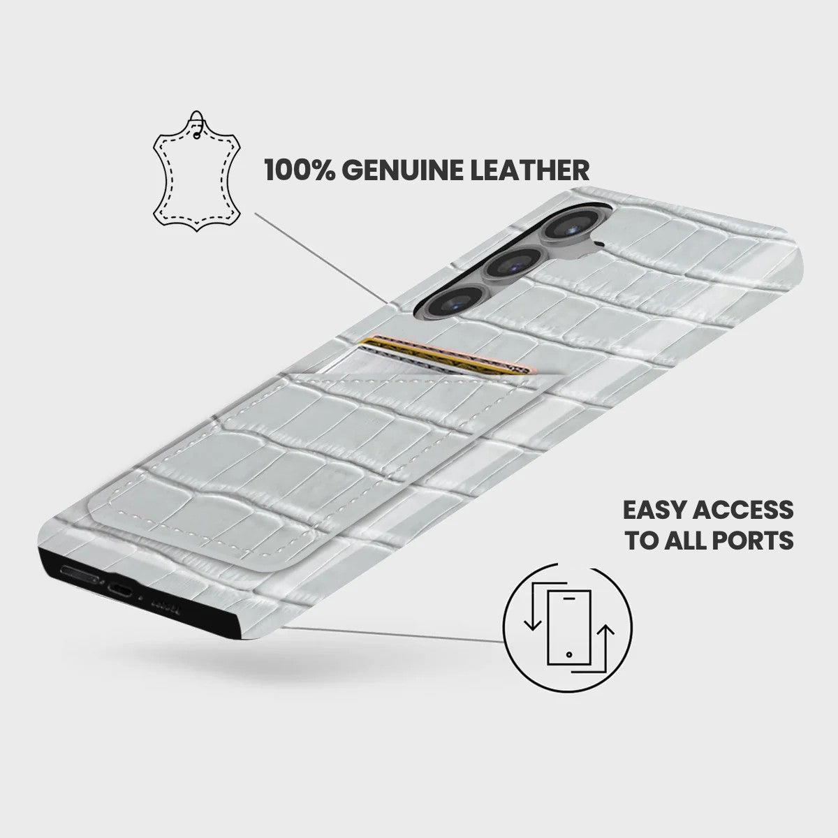 Galaxy S25 FE Leather Case — Vega Cardholder
