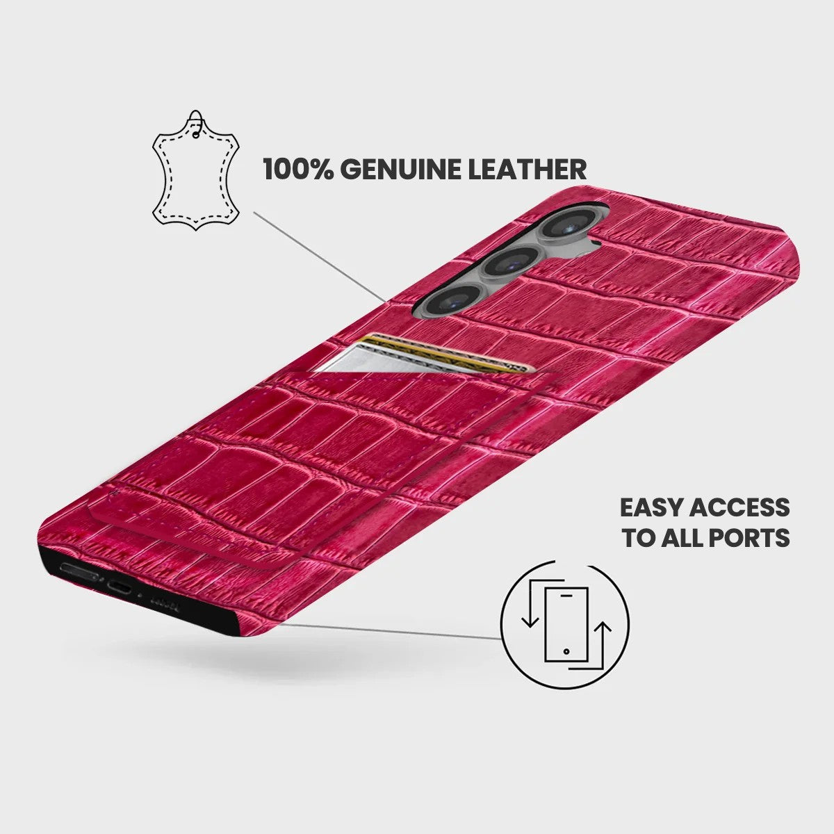 Galaxy S25 FE Leather Case — Vega Cardholder