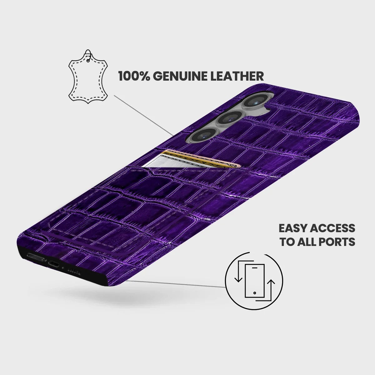 Galaxy S25 FE Leather Case — Vega Cardholder