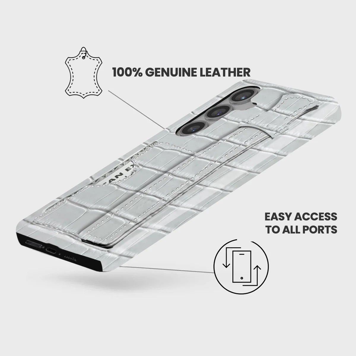 Galaxy S25 FE Leather Case — Vega Handle Cardholder