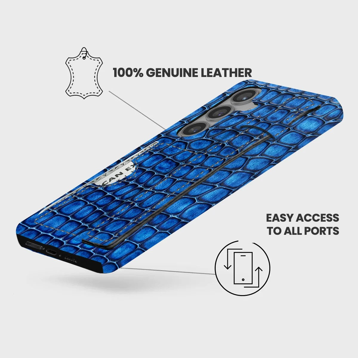 Galaxy S25 Leather Case — Lusso Handle Cardholder