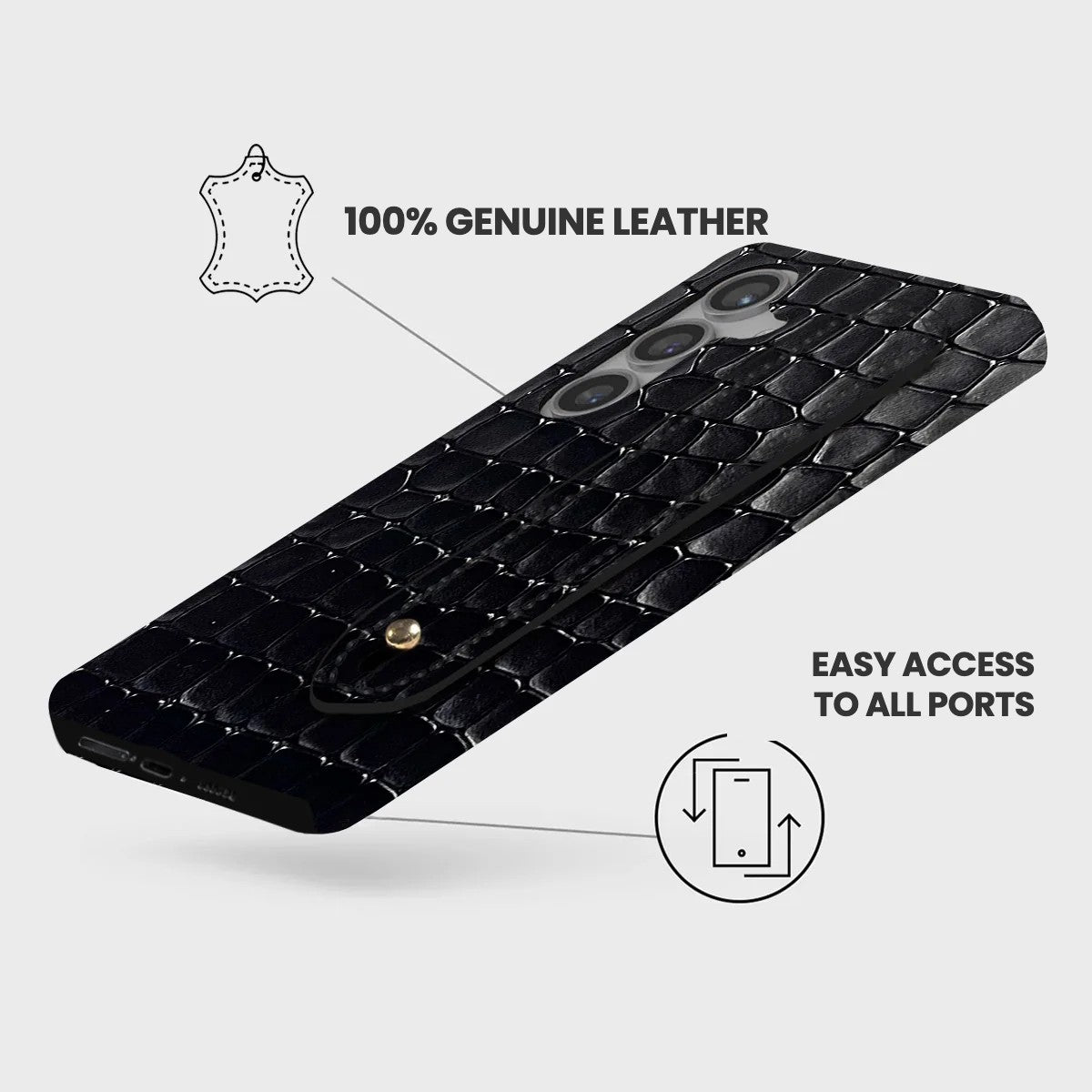 Galaxy S25 Leather Case — Lusso Handle