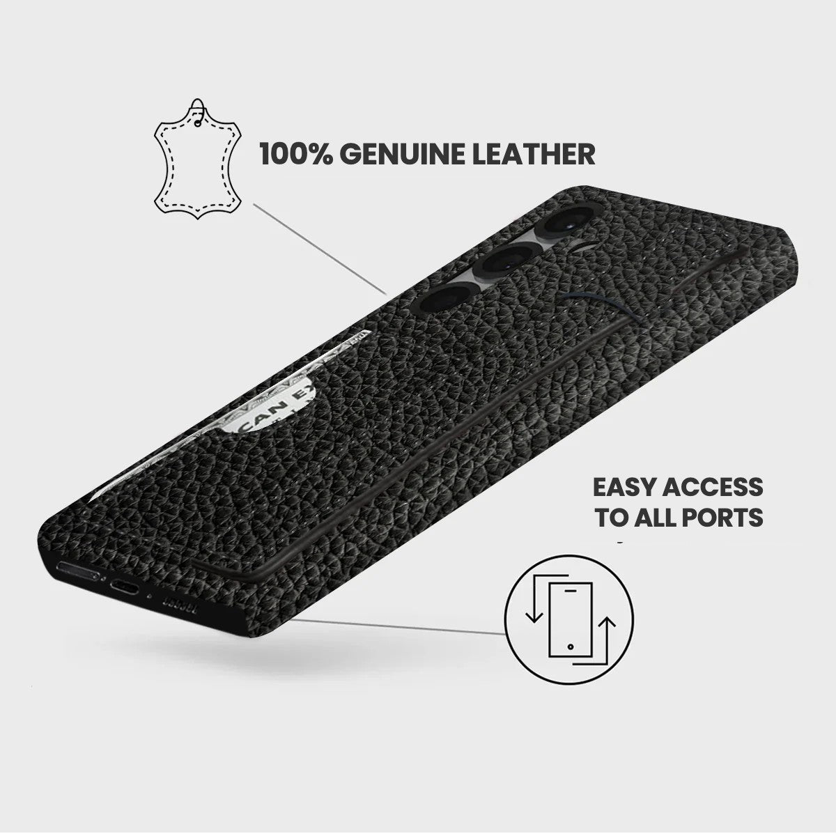 Galaxy S25 Plus Leather Case — Ashe Handle Cardholder