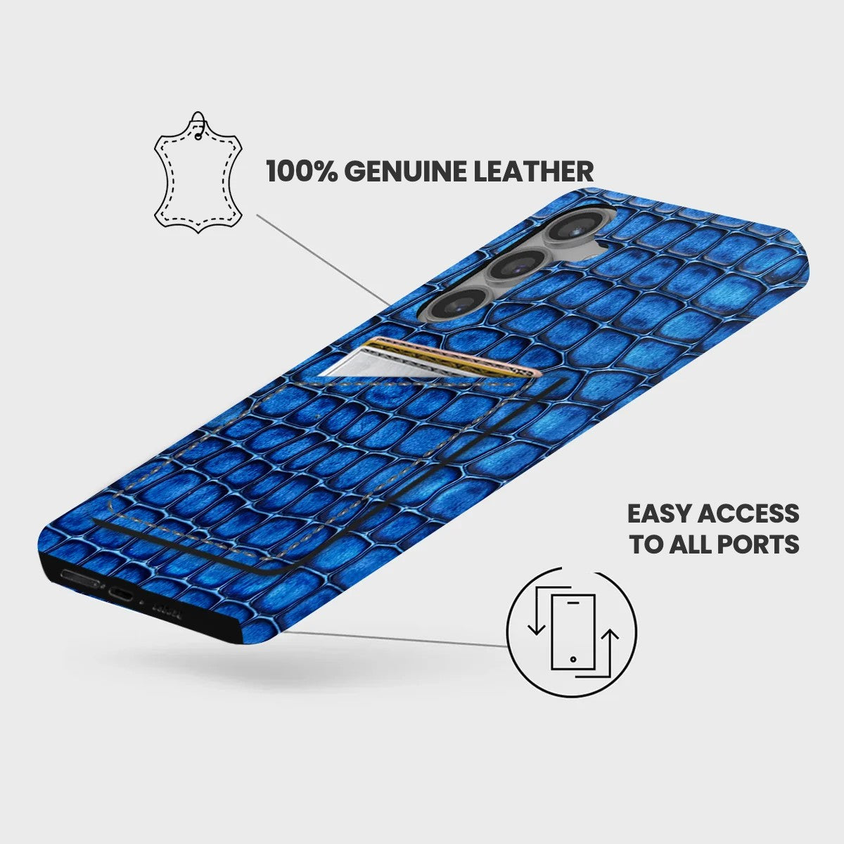 Galaxy S25 Plus Leather Case — Lusso Cardholder