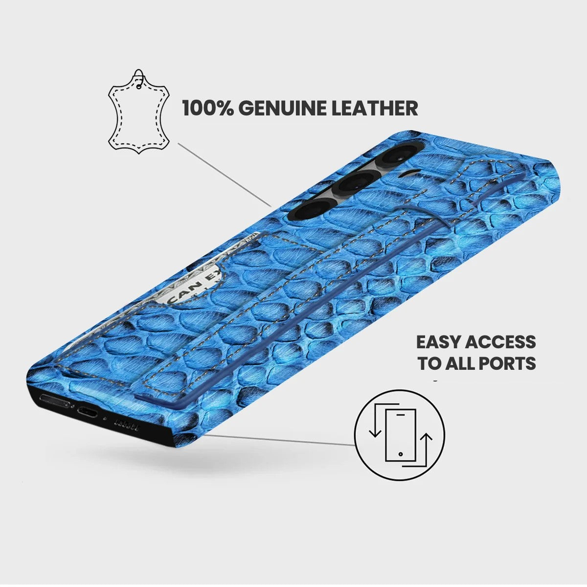 Galaxy S25 Plus Leather Case — Piton Handle Cardholder