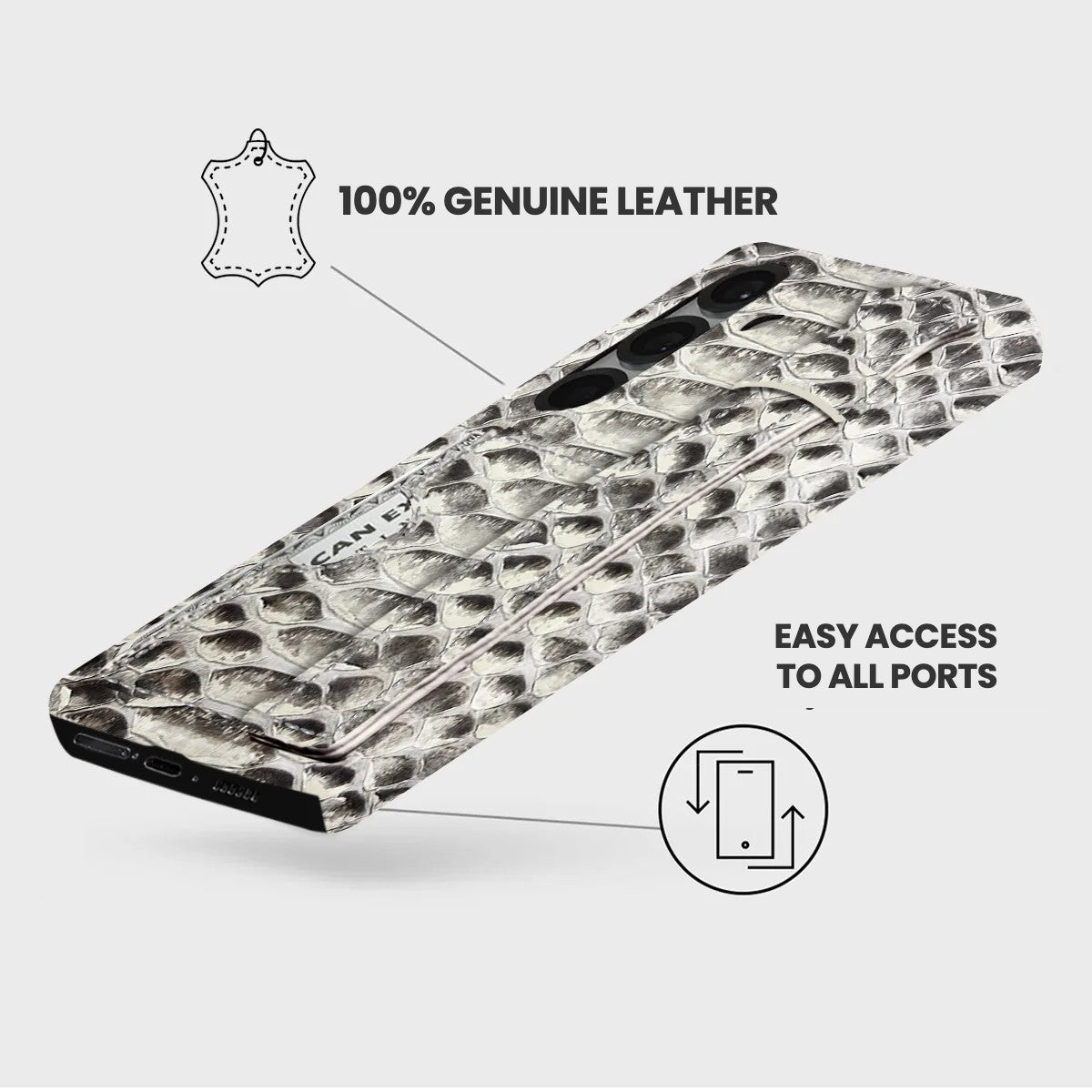 Galaxy S25 Plus Leather Case — Piton Handle Cardholder