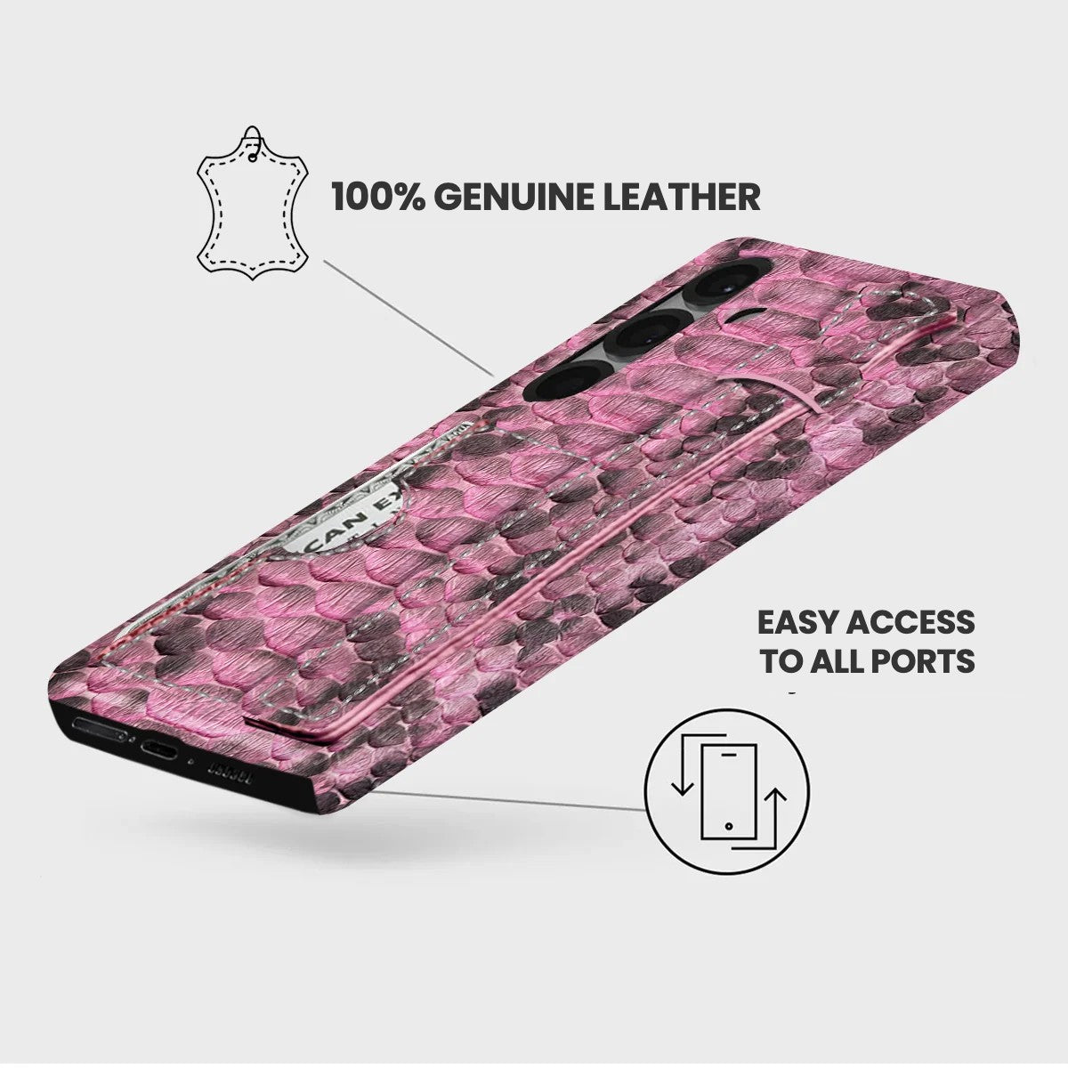 Galaxy S25 Plus Leather Case — Piton Handle Cardholder