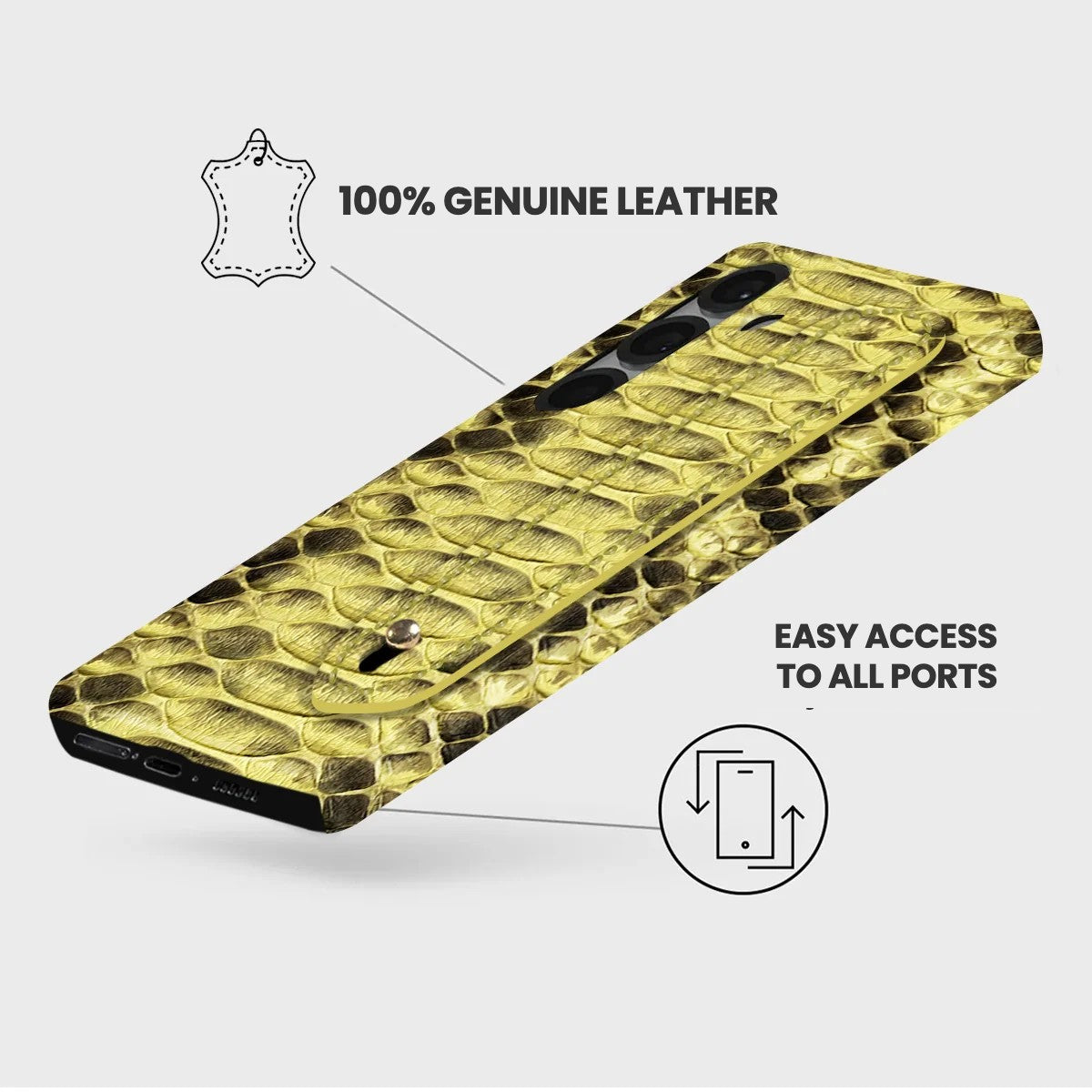 Galaxy S25 Plus Leather Case — Piton Handle