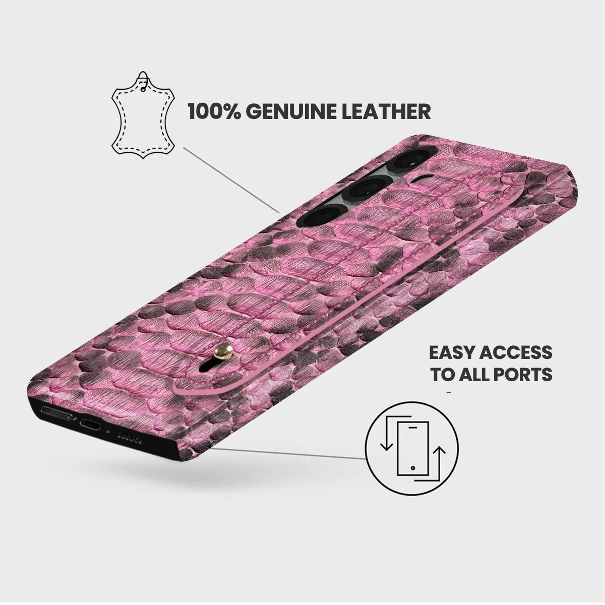 Galaxy S25 Plus Leather Case — Piton Handle