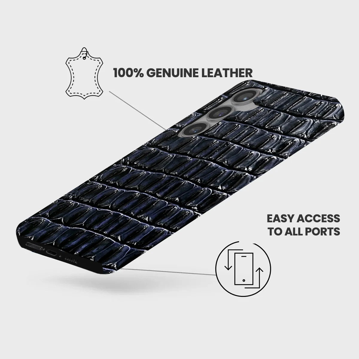 Galaxy S25 Plus Leather Case — Titan