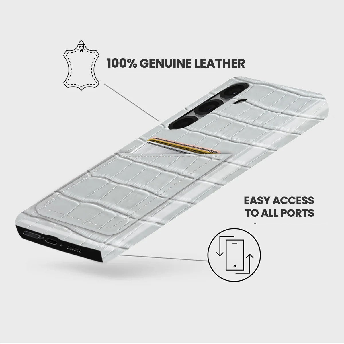 Galaxy S25 Plus Leather Case — Vega Cardholder