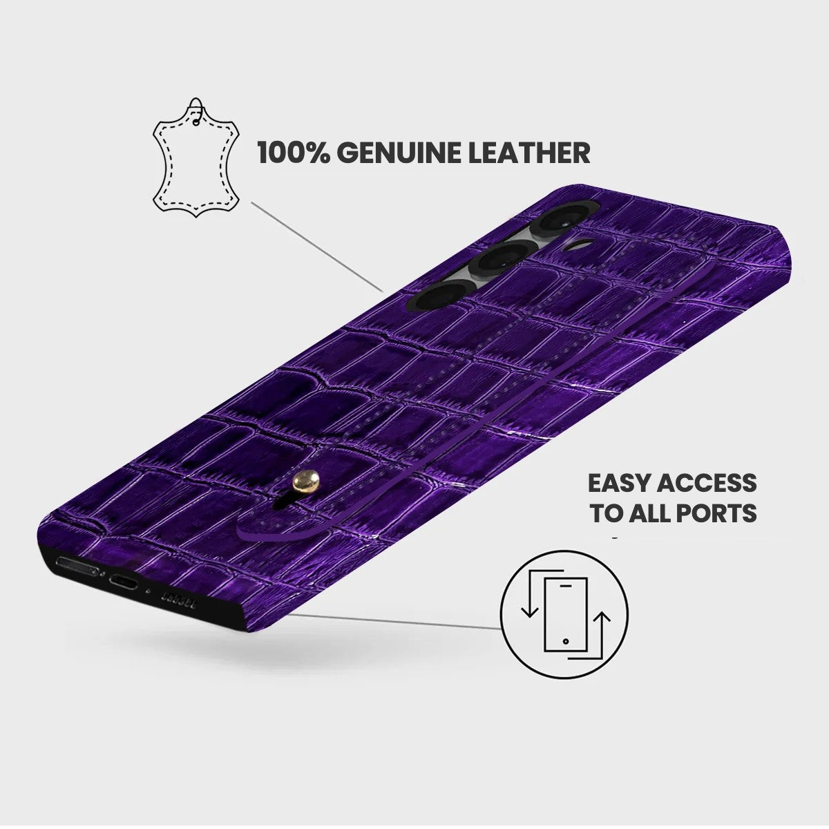 Galaxy S25 Plus Leather Case — Vega Handle