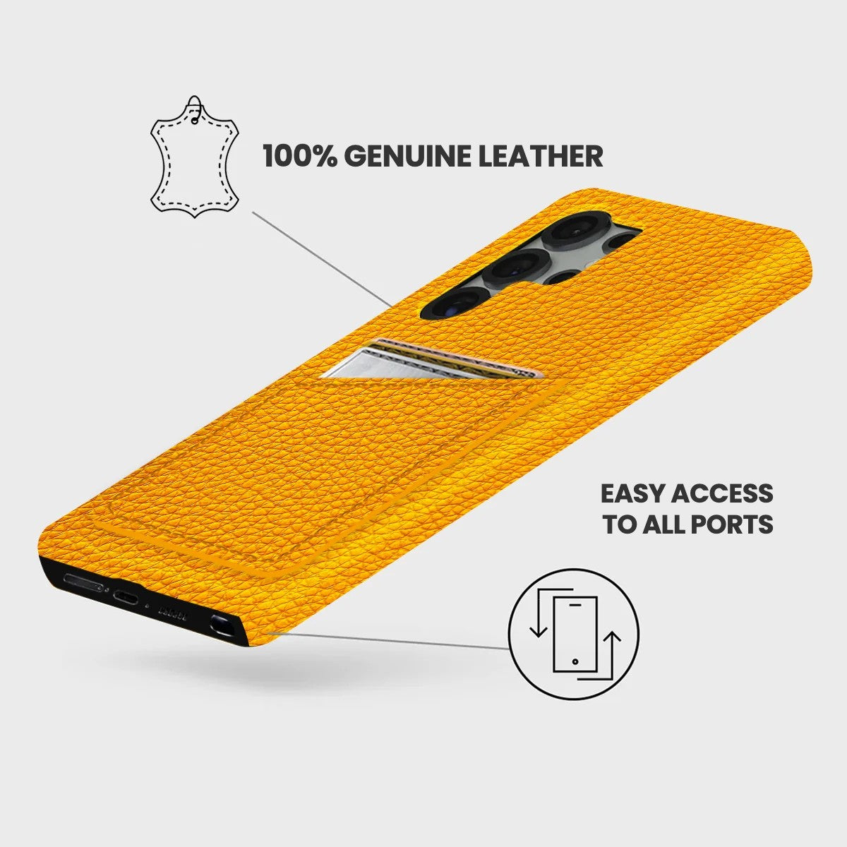 Galaxy S25 Ultra Leather Case — Ashe Cardholder