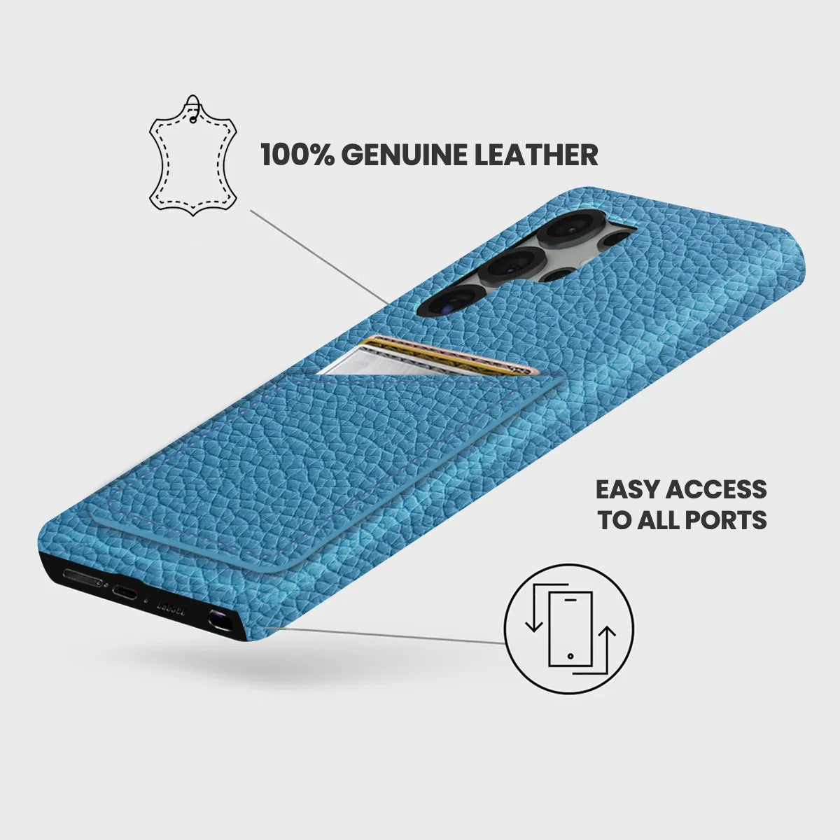 Galaxy S25 Ultra Leather Case — Ashe Cardholder