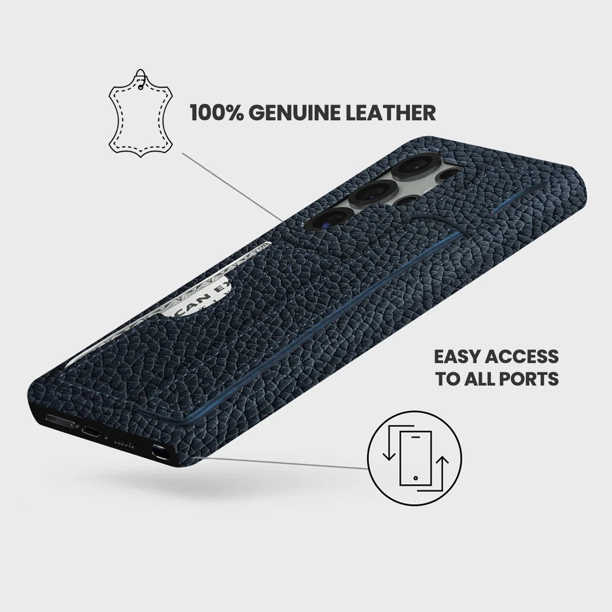 Galaxy S25 Ultra Leather Case — Ashe Handle Cardholder