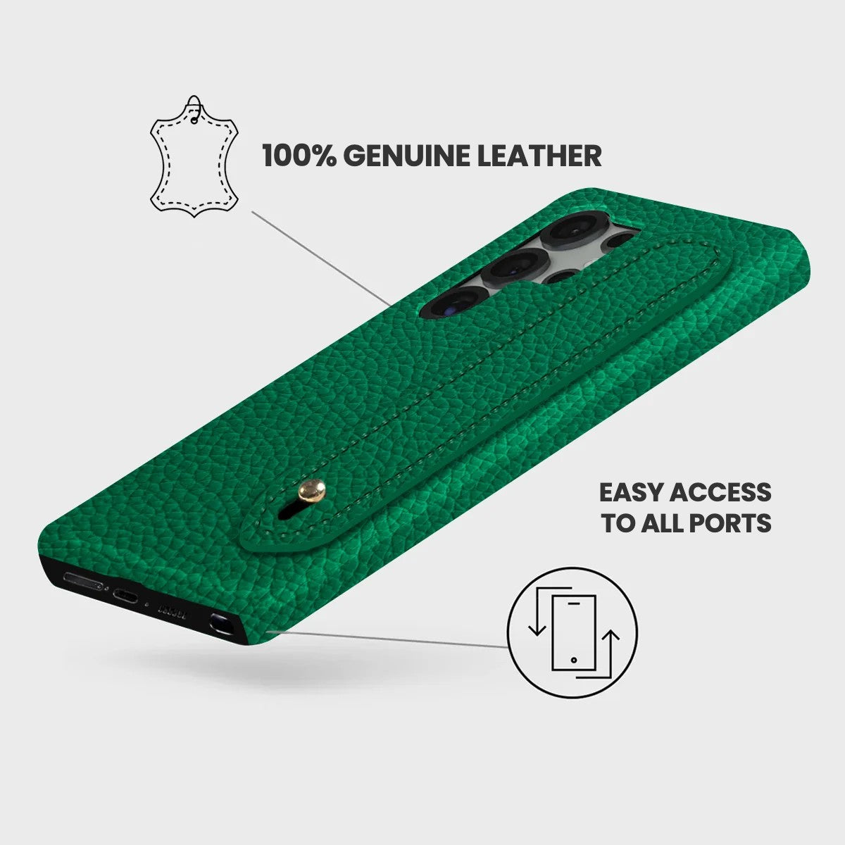 Galaxy S25 Ultra Leather Case — Ashe Handle