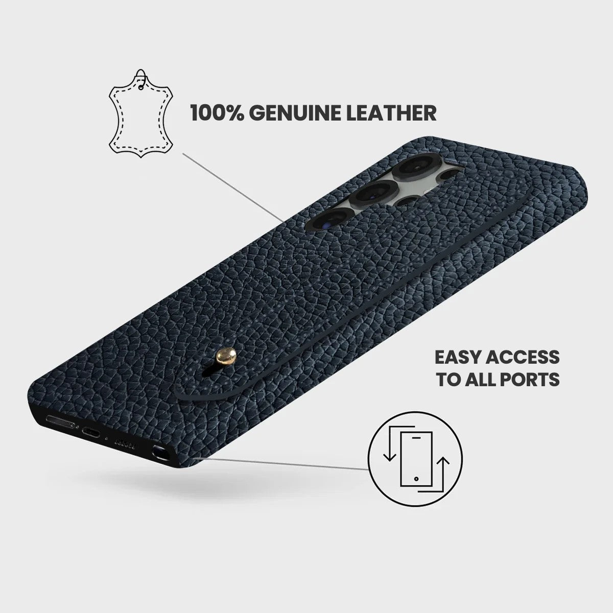 Galaxy S25 Ultra Leather Case — Ashe Handle